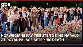 Norwegians Pay Tribute to King Harald at Royal Palace After His Death | AC1S