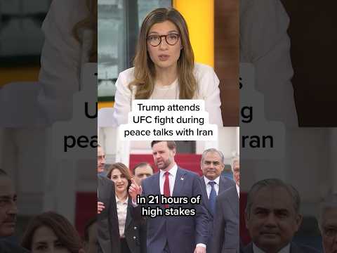 Trump attends UFC fight during peace talks with Iran