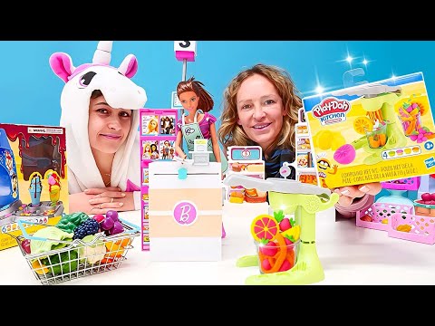 Einkauf fürs Einhorn Café! Neue Saftpresse und bunte Play Doh Knete-Überraschungen! 🦄🍹