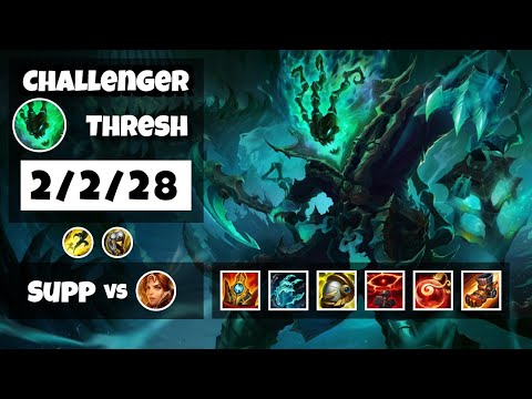 Thresh Support 11.17 Challenger Gameplay Replay - S11 (2/2/28) - EU