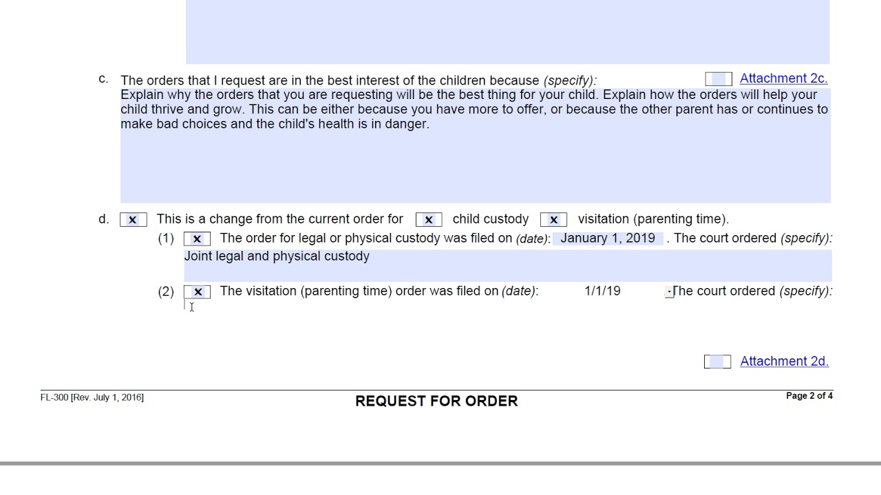 FL-300 Request for Orders