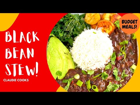 Comforting Black Bean Stew | Budget Meals | Vegan Friendly | Gluten Free Option