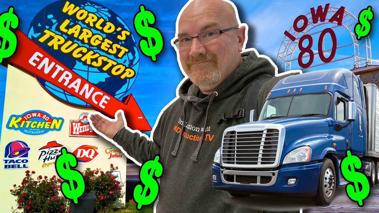 Living at The World’s Largest Truck Stop for a WHOLE DAY 🚚🍽️ + Iowa 80 Truck Museum Tour 🚚🍽️