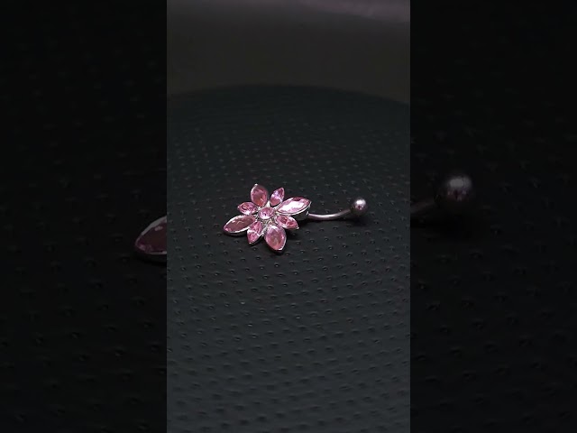 Vídeo relacionado con Funseedrr 7pcs Piercing Ombligo 14G 10mm Acero Quirúrgico Barra Barbells Ópalo Perla CZ Retainer Cuerpo Piercing Joyas Mujeres