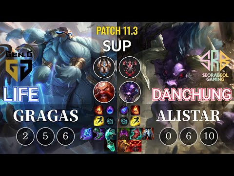 GEN Life Gragas vs SRB Danchung Alistar Sup - KR Patch 11.3