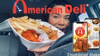 AMERICAN DELI MUKBANG!! (wings and fries)🍟🍗