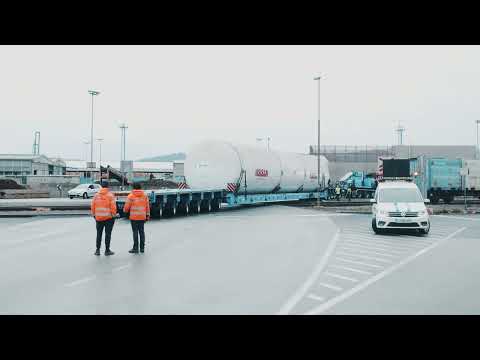 Extreme Exceptional Transport With 190-ton and 57-m Long Composition | Port of Koper | sLOVEnia
