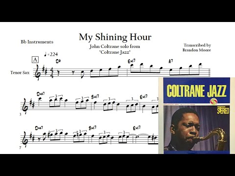John Coltrane Solo Transcription | "My Shining Hour" | Coltrane Jazz