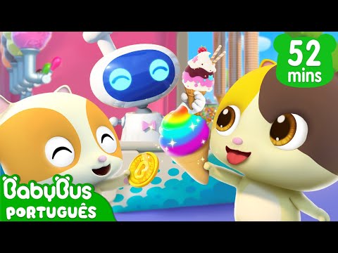 Capa de Timi e Mimi Adoram Sorvete! 🍨 | Compilação da Família dos Gatinhos | BabyBus Português