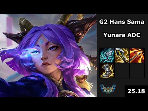 G2 Hans Sama (Yunara) vs (Kai'Sa) - LEC Playoff training arc - EUW Challenger - Patch 25.18