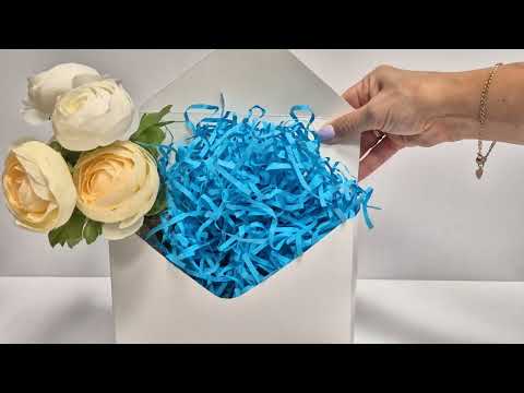 ОПТ 500г/4мм Бумажный наполнитель для коробок (видео), цвет Голубой, производитель - фото 1 - id-p1351202222