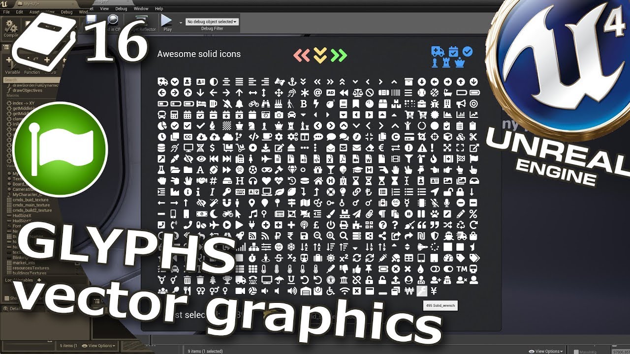1000 free vector graphics, glyphs & icons - UE4 Guide