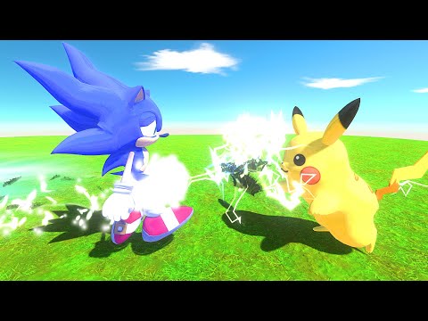 PIKACHU VS SONIC - Animal Revolt Battle Simulator
