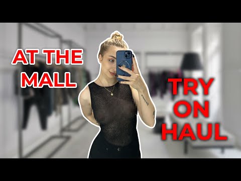 Transparent Mesh Clothes Try on Haul | See-Through  at Mall with Fox