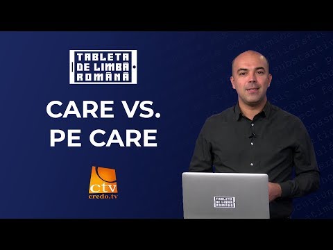 20. Tableta de limbă română - Care vs. pe care