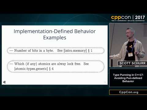 CppCon 2017: Scott Schurr “Type Punning in C++17: Avoiding Pun-defined Behavior”
