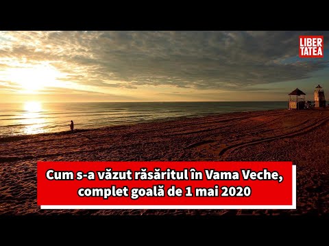 Cum s-a văzut răsăritul în Vama Veche, complet goală de 1 mai. Cine s-a plimbat pe plajă