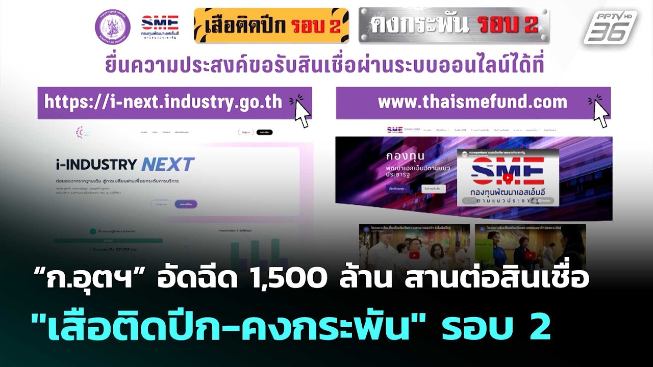 “ก.อุตฯ” อัดฉีด 1,500 ล้าน สานต่อสินเชื่อ "เสือติดปีก-ค?