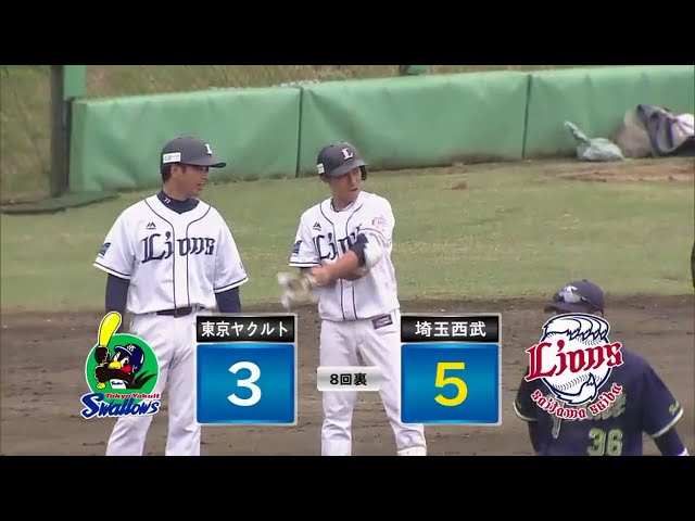 【ファーム】 ライオンズ・熊代 右中間を破る勝ち越しタイムリー3ベース!! 2017/5/10 L-S(ファーム)