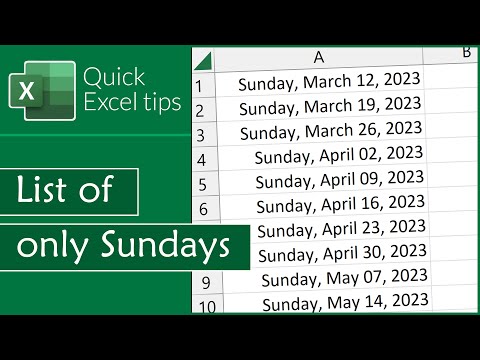 How to create a list of only Sundays