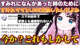 もしもの時のためにすみれママとLINE交換をしていたら本当にそのもしもの時が来ていたなずぴ【ぶいすぽっ！/切り抜き/花芽なずな/花芽すみれ】