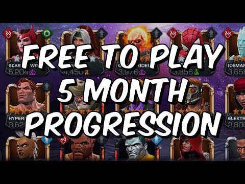 Free To Play 5 Month Progression - Roster & Account Overview - Marvel Contest Of Champions