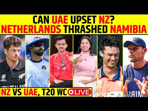 🔴NEW ZEALAND VS UAE T20 WC LIVE: CAN UAE UPSET NZ? NETHERLANDS THRASHED NAMIBIA😱 #t20worldcup2026