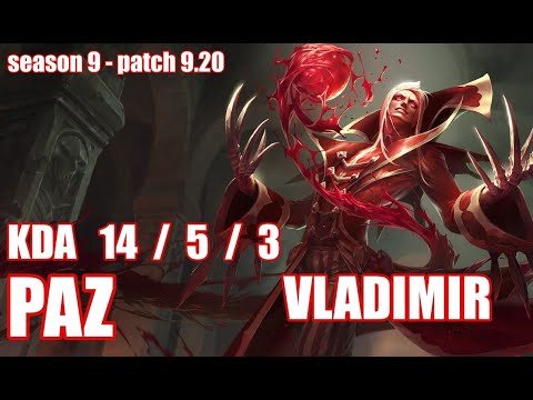 V3 PAZ ブラッドミア VS エイトロックス TOP - Patch9.20 JP Ranked