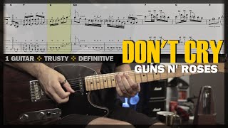 Download lagu Don't Cry | Guitar Cover Tab | Guitar Solo Lesson | Backing Track with Vocals 🎸 GUNS N' ROSES mp3