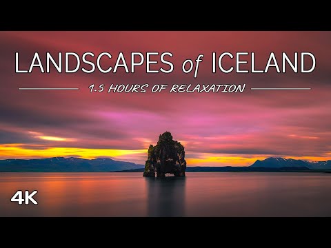 Landscapes of Iceland: 1.5 HOURS of Nature Sceneries with Relaxing Music (4K UHD Video)