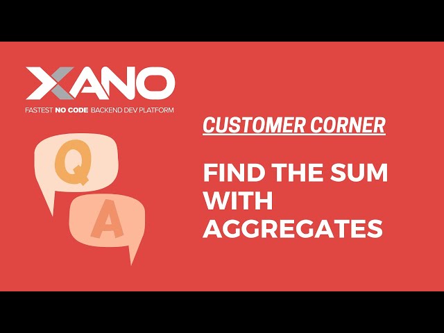 Using aggregate return type to find the sum