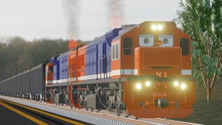Download lagu BEBAN BERAT... Double Traksi Kereta Api CC 205 membawa rangkaian BABARANJANG mp3