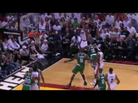 Chris Bosh hits huge 3 pointer vs Celtics in Game 7 (2012 East Finals)