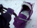Санки коляска детям для прогулок по снегу зимой 