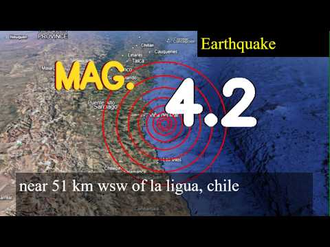 earthquake near 51 km wsw of la ligua, chile live updates today : 4.2 magnitude earthquake struck ne