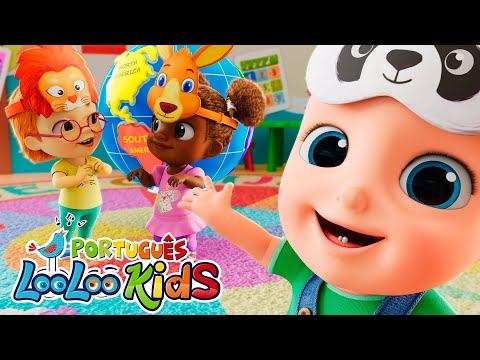 Canção dos 7 Continentes para Crianças | Geografia Divertida | LooLoo Kids Português