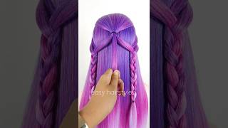 Simple Hairstyles 🎀 #braids #beauty  #hair #viral #hairstyles