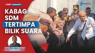 Detik-detik Kabag SDM Polres Pekalongan Tertimpa Bilik Suara dari Truk saat Cek KPU Kab Pekalongan