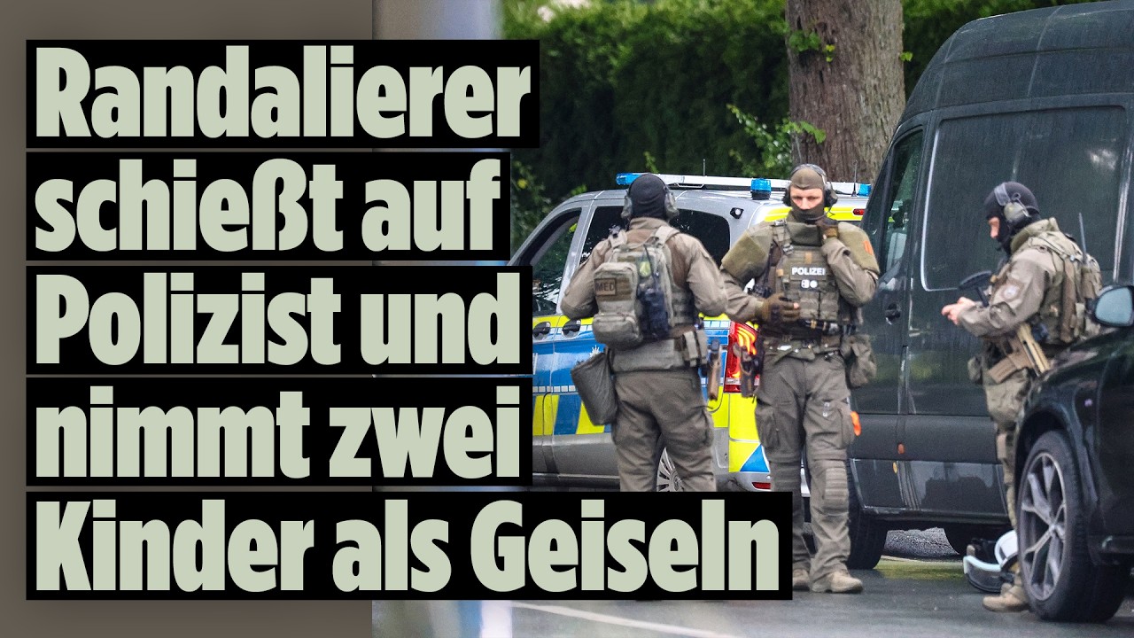 Dortmund: Randalierer schießt auf Polizisten und nimmt 2 Kinder als Geiseln