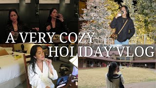 a very cozy, warm, christmas vlog (holiday vibes, spa day)