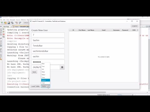 JavaFX 8 Tutorial 23 - ComboBox, TextField and Database