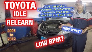 Toyota Idle Relearn Any and all Toyota 2006 to 2012