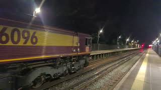 66 096 tnt with 66 066 on the 6N60 Hooe jcn Polegate crawls into Polegate 32 late