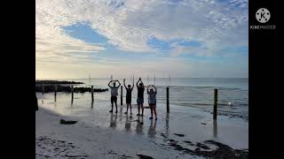 OHIO STATE Photobombs PENN STATER while recording in Anna Maria Beach Florida