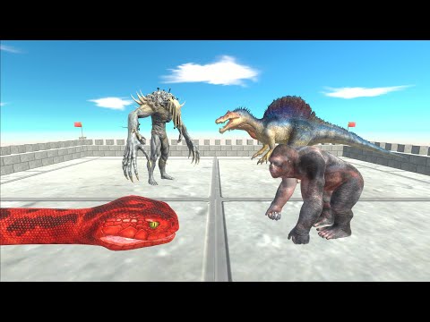 2 vs 2 Tournament Infernals & Reptiles vs Dinosaurs & Primates - Animal Revolt Battle Simulator