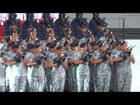 2013 NDP Preview  marching in of the uniformed contingents 030813