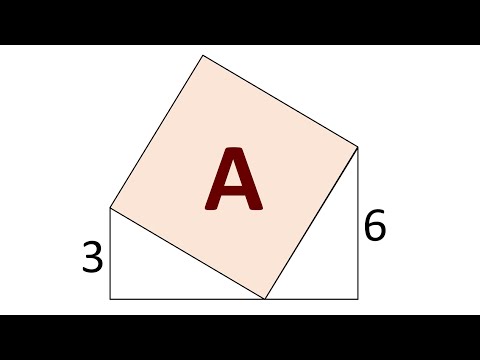 HALLAR EL ÁREA DEL CUADRADO ASENTADO SOBRE DOS TRIÁNGULOS RECTÁNGULOS. Geometría Básica