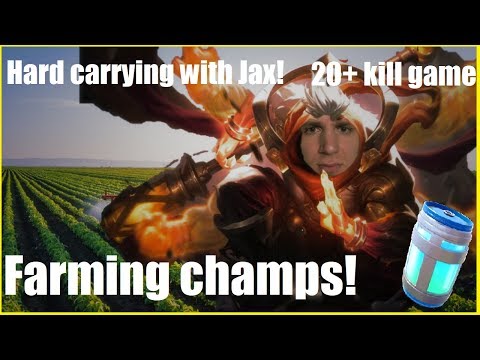 Hashinshin: FARMING champs with JAX! Issues with LoL in NA
