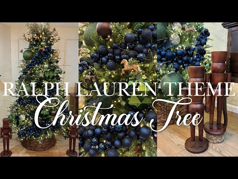Ralph Lauren Christmas Tree Theme | Blue & Green Equestrian 🎄🐎 1 of 6 Trees