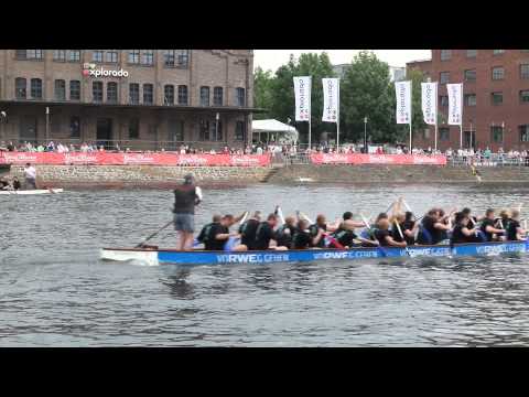Drachenbootrennen im Duisburger Innenhafen